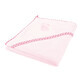 Bocioland, bathrobe, 80 x 80 cm, 100% cotton, hooded towel, pink, 1 pc