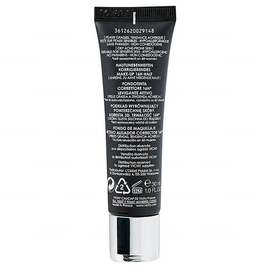 Vichy Dermablend 3D, foundation for leveling the skin surface, 15 Opal, 30 ml