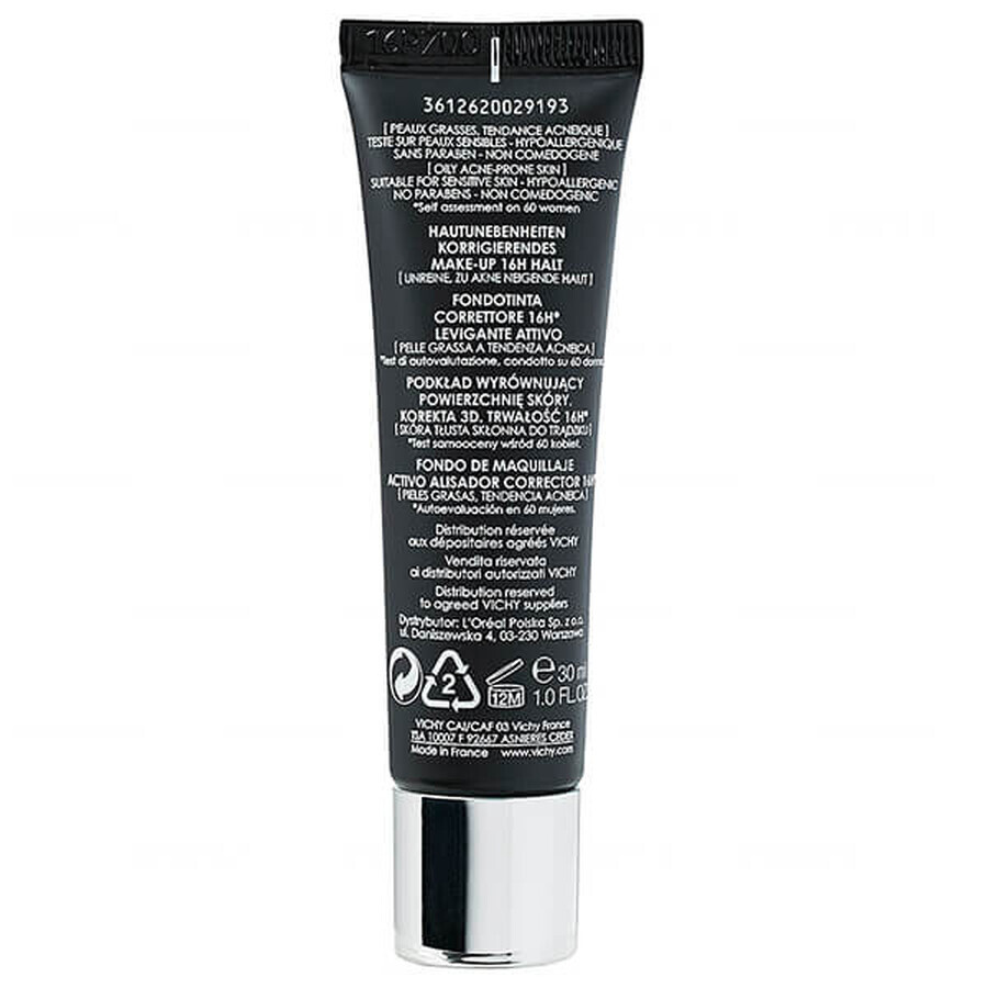 Vichy Dermablend Correction 3D, foundation for leveling the skin surface, no. 45, Gold, 30 ml