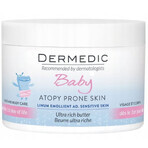 Dermedic Linum Emolient Baby, intensive lubricating butter for face and body from the first day of life, dry, very dry and atopic skin, 225 g Dermedic Linum Emolient Baby, intensive lubricating butter for face and body from the first day of life, dry, very dry and atopic skin, 225 g
