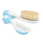 Chicco natural hair brush + comb, turquoise, from birth Chicco natural hair brush + comb, turquoise, from birth
