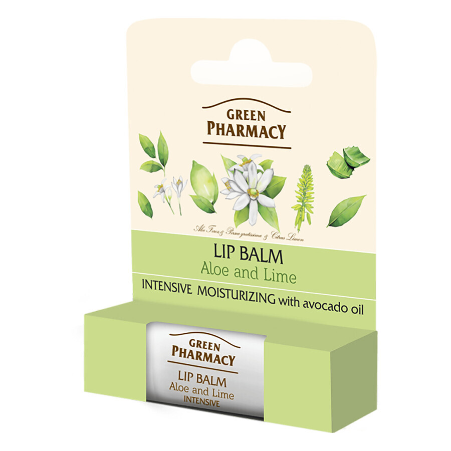 Buy Green Pharmacy, lip balm, aloe vera and lime, intensely moisturizing, SPF 10, 3.6 g Green Pharmacy, lip balm, aloe vera and lime, intensely moisturizing, SPF 10, 3.6 g