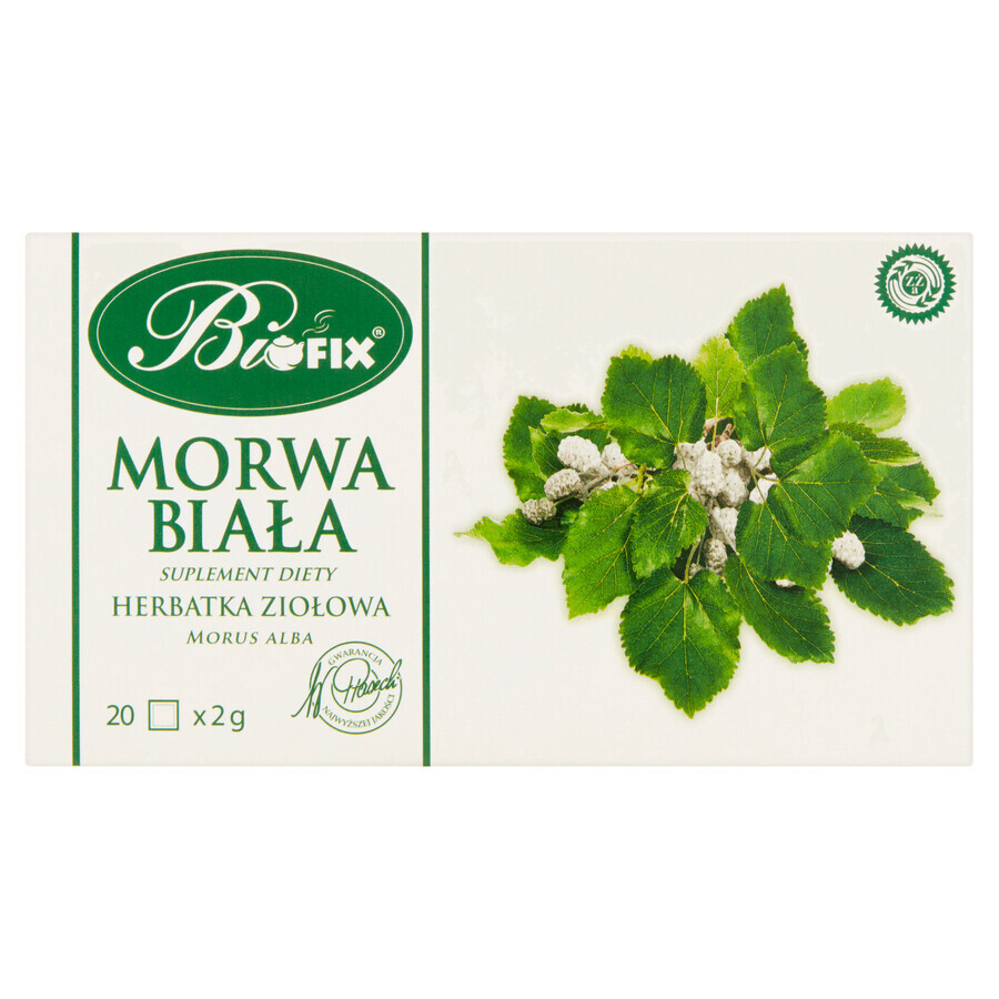 Bi Fix Mulberry white, herbal tea, 2 gx 20 sachets