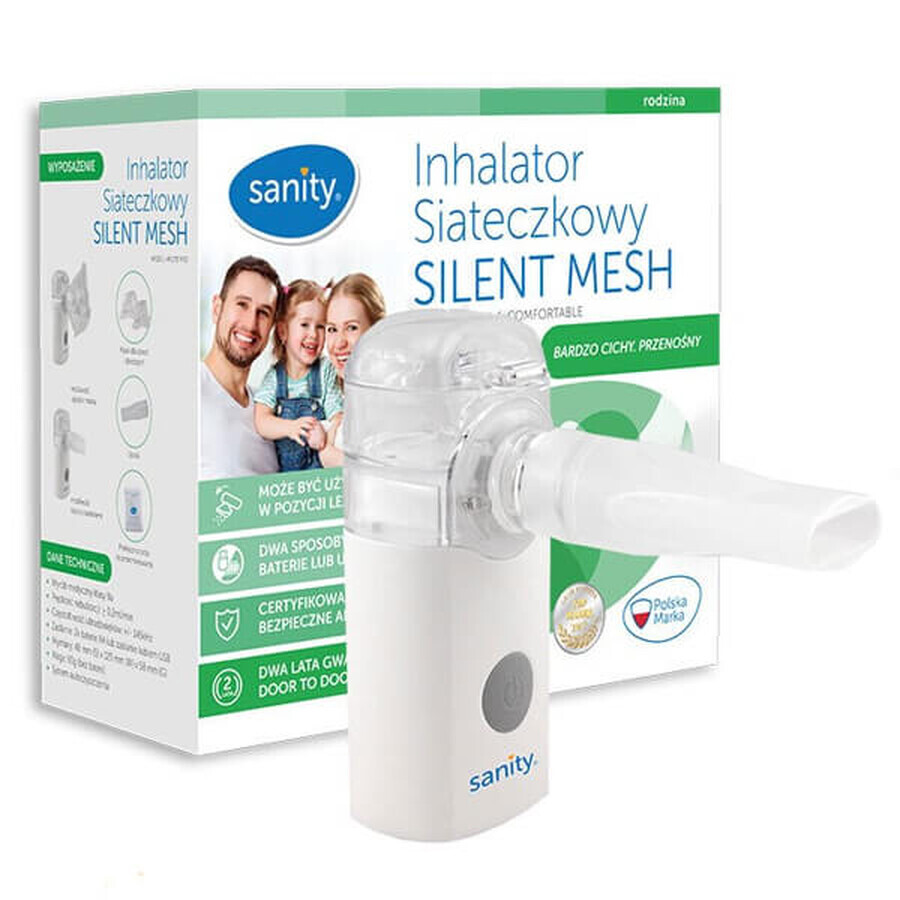 Sanity Silent Mesh AP 2717 Pro, inhalator cu plasă cu sursă de alimentare Sanity Silent Mesh AP 2717 Pro, inhalator cu plasă cu sursă de alimentare