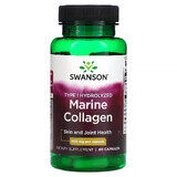 Swanson Marine Collagen Peptides, Hydrolyzed Fish Collagen Type I, 60 Capsules