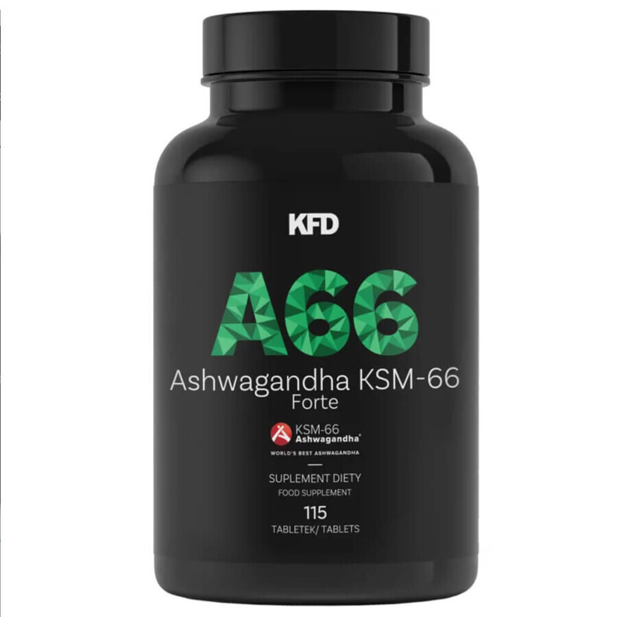 KFD A66 Ashwagandha KSM-66 Strong, 115 tablets