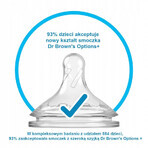 Dr Browns Options+, biberon anti-colique, à col large, avec tétine, 2 x 150 ml Dr Browns Options+, biberon anti-colique, à col large, avec tétine, 2 x 150 ml