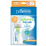 Dr Brown's Options+ Wide Neck Anti-Colic Baby Bottle with Teat 2 x 270ml Dr Brown's Options+ Wide Neck Anti-Colic Baby Bottle with Teat 2 x 270ml