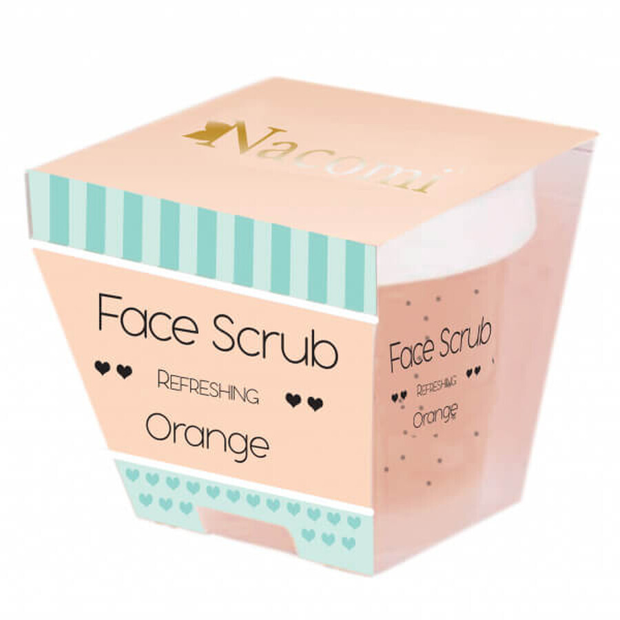 Nacomi, refreshing sugar scrub for face and lips, orange, 80 g