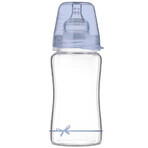 Lovi Diamond Glass, glass bottle with dynamic teat, Baby Shower, boy, from 3 months, 250 ml Lovi Diamond Glass, glass bottle with dynamic teat, Baby Shower, boy, from 3 months, 250 ml