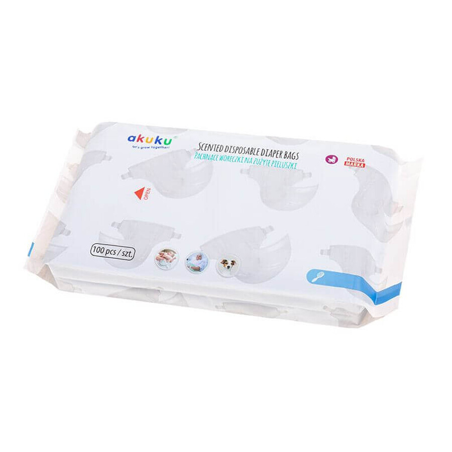 Buy AKUKU, scented bags for used diapers, 100 pieces AKUKU, scented bags for used diapers, 100 pieces