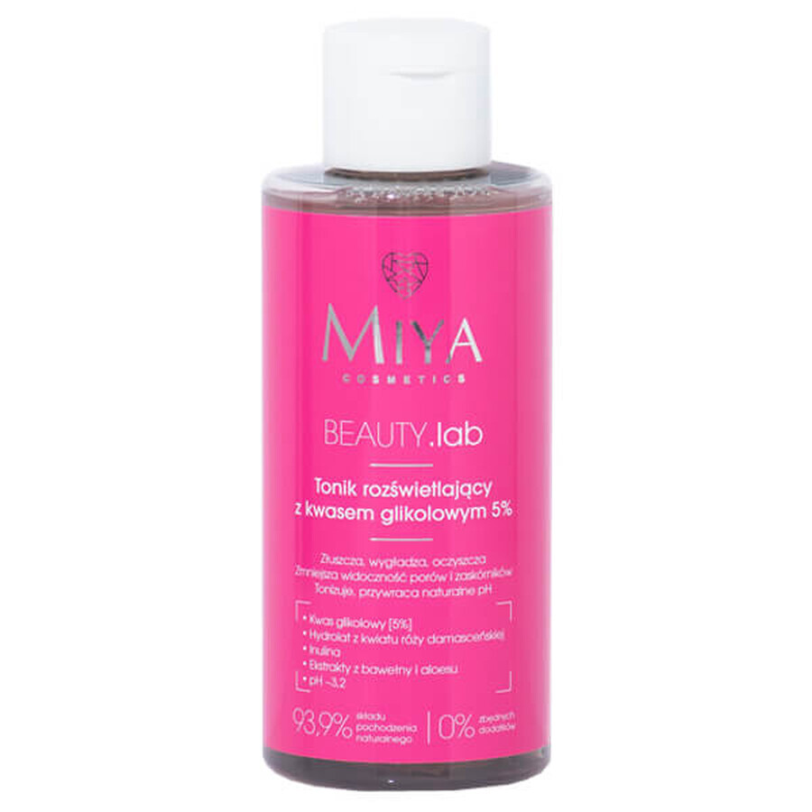 Acquista Miya BEAUTY.lab, tonico illuminante con acido glicolico 5%, 150 ml Miya BEAUTY.lab, tonico illuminante con acido glicolico 5%, 150 ml