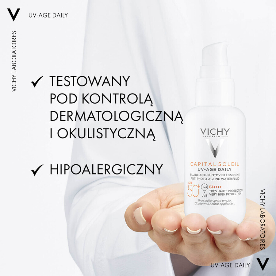 Vichy Capital Soleil UV-Age Daily, photo antiaging fluid, SPF 50+, 40 ml
