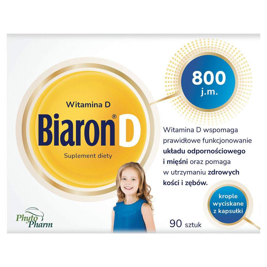 Biaron D, vitamine D 800 IE, 90 afneembare capsules Biaron D, vitamine D 800 IE, 90 afneembare capsules