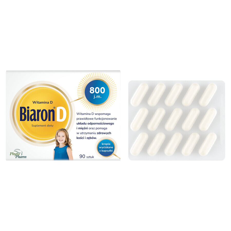 Biaron D, vitamine D 800 IE, 90 afneembare capsules Biaron D, vitamine D 800 IE, 90 afneembare capsules