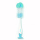 BabyOno, brush for bottle and teat with suction cup, blue, 1 pc.