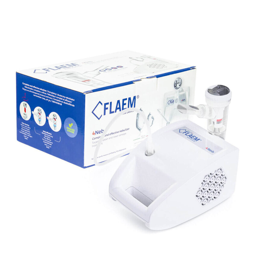 Flaem 4Neb, pneumatic piston inhaler for adults and children, with nebulizer RF9