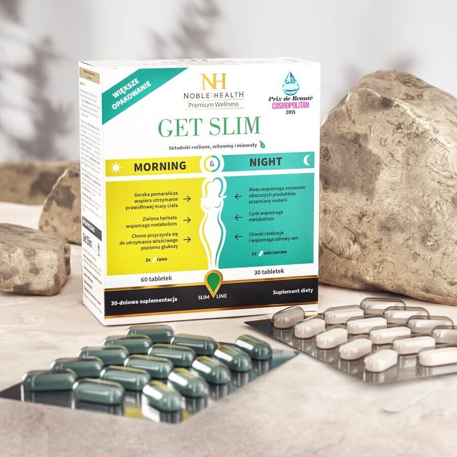 Noble Health Get Slim Morning, 60 tablets + Night, 30 tablets