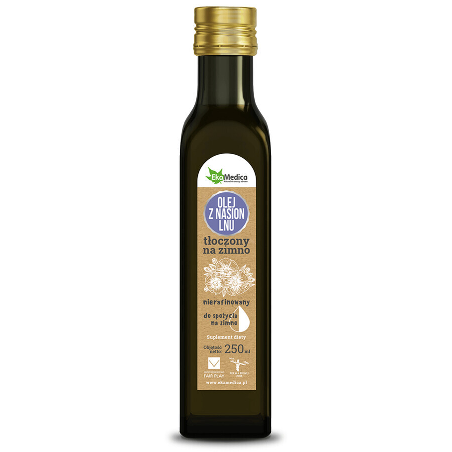 EkaMedica Cold pressed linseed oil, 250 ml
