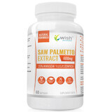 Wish Saw Palmetto Extract 600 mg, saw palmetto, 60 capsules
