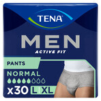 Tena Men Active Fit Pants, Absorbent Underpants for Men, Size L/XL, 95-130cm, Normal, 30 Pieces Tena Men Active Fit Pants, Absorbent Underpants for Men, Size L/XL, 95-130cm, Normal, 30 Pieces
