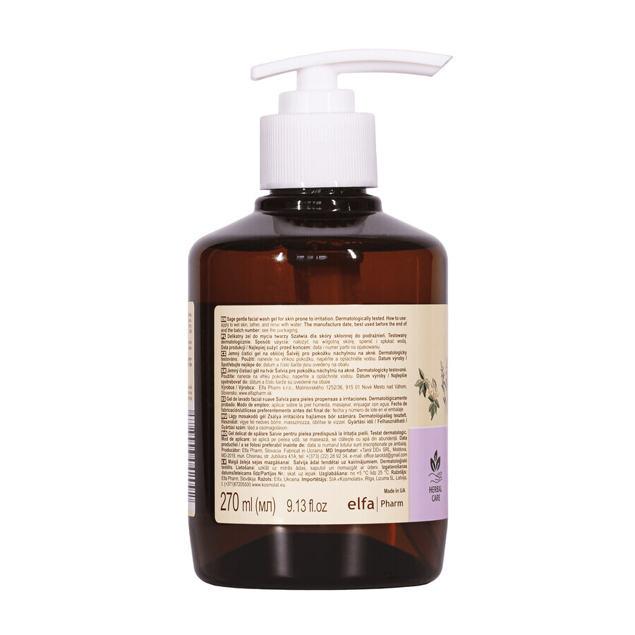 Green Pharmacy, milde gezichtsreinigingsgel, huid met neiging tot irritatie, salie, 270 ml Green Pharmacy, milde gezichtsreinigingsgel, huid met neiging tot irritatie, salie, 270 ml