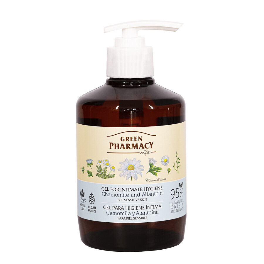 Winkel op Groene apotheek, gel voor intieme hygiëne, gevoelige huid, kamille, allantoïne, 370 ml Groene apotheek, gel voor intieme hygiëne, gevoelige huid, kamille, allantoïne, 370 ml
