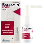 Ballamin Forte, vitamin B12 500 µg, oral spray, 15 ml Ballamin Forte, vitamin B12 500 µg, oral spray, 15 ml