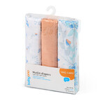 BabyOno Muslin Diapers 70 x 70 cm 100% Cotton Super Soft Colorful 3 Pack