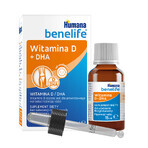 Humana Benelife Vitamin D + DHA, from birth, 15 ml Humana Benelife Vitamin D + DHA, from birth, 15 ml