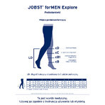 Jobst For Men Explore, șosete de compresie pentru genunchi, CCL2, vârf închis, mărimea 2, albastru marin Jobst For Men Explore, șosete de compresie pentru genunchi, CCL2, vârf închis, mărimea 2, albastru marin