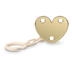 Suavinex Spread Joy Glowing Pacifier Clip, Beige Heart, From Birth, 1pc Suavinex Spread Joy Glowing Pacifier Clip, Beige Heart, From Birth, 1pc