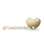 Suavinex Spread Joy Glowing Pacifier Clip, Beige Heart, From Birth, 1pc Suavinex Spread Joy Glowing Pacifier Clip, Beige Heart, From Birth, 1pc
