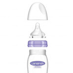 Lansinoh Medium Flow NaturalWave Teat Glass Bottle, 240ml Lansinoh Medium Flow NaturalWave Teat Glass Bottle, 240ml