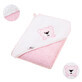 Bocioland bathrobe 100 x 100 cm 100% cotton hooded towel pink teddy bear 1pc
