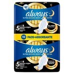 Always Ultra Secure Night Sanitary Napkins with Wings, Size 5, Extra, 10 Count Always Ultra Secure Night Sanitary Napkins with Wings, Size 5, Extra, 10 Count