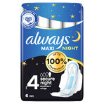 Always Secure Night Hygienic Towels with wings, size 4, Maxi, 6 pieces Always Secure Night Hygienic Towels with wings, size 4, Maxi, 6 pieces