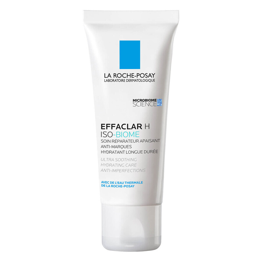 La Roche-Posay Effaclar H Iso - Biome, crema idratante lenitiva contro le imperfezioni, 40 ml