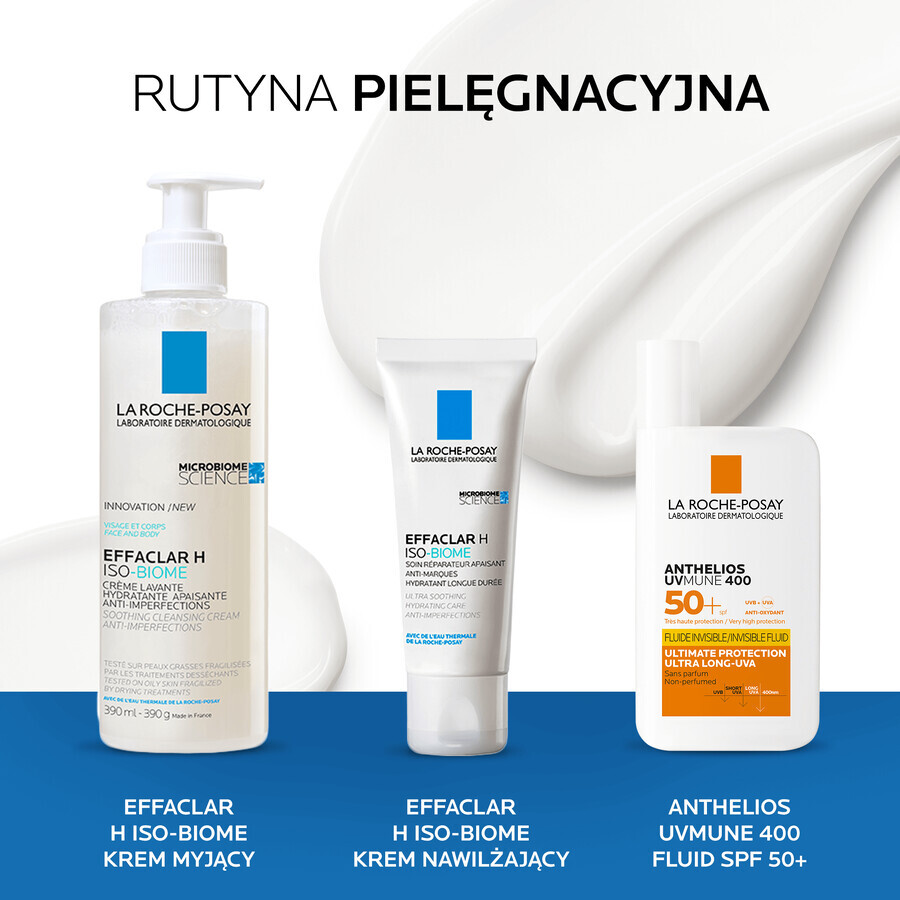 La Roche-Posay Effaclar H Iso - Biome, crema idratante lenitiva contro le imperfezioni, 40 ml