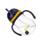Bottiglia AKUKU con cannuccia e peso, blu navy e giallo, A0165, da 9 mesi, 280 ml Bottiglia AKUKU con cannuccia e peso, blu navy e giallo, A0165, da 9 mesi, 280 ml