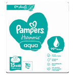 Pampers Harmonie Aqua, wet wipes, 15 x 48 pcs Pampers Harmonie Aqua, wet wipes, 15 x 48 pcs