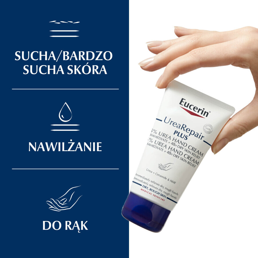 Eucerin UreaRepair Plus 5% Urea Hand Cream for Dry and Rough Skin 75ml