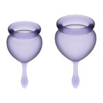 Satisfyer, Feel Good, menstrual cup, 15 ml + 20 ml, Lilac, 2 pieces Satisfyer, Feel Good, menstrual cup, 15 ml + 20 ml, Lilac, 2 pieces