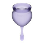 Satisfyer, Feel Good, menstrual cup, 15 ml + 20 ml, Lilac, 2 pieces Satisfyer, Feel Good, menstrual cup, 15 ml + 20 ml, Lilac, 2 pieces