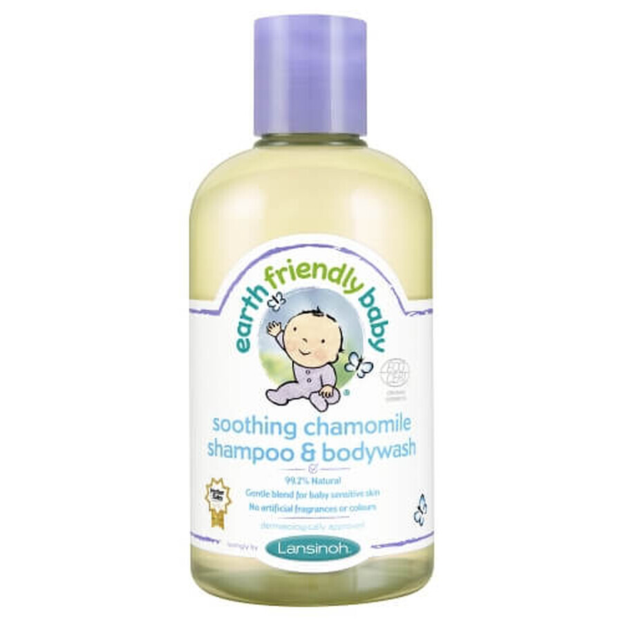 Boutique Shampooing et gel douche pour bébé à la camomille Earth Friendly Baby, 250 ml, Lansinoh Shampooing et gel douche pour bébé à la camomille Earth Friendly Baby, 250 ml, Lansinoh
