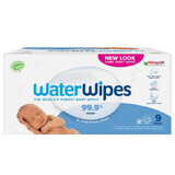 Biodegradable wet wipes for babies, 9 x 60 pieces, WaterWipes