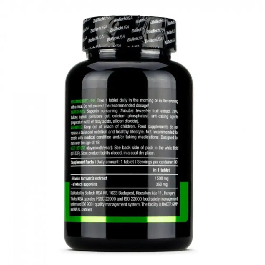 Tribulus Maximus 1500 mg, 90 tablets, Biotech USA