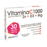 Vitamin C 1000 + Zn + D3 + Mg, 30 capsules, PharmA-Z