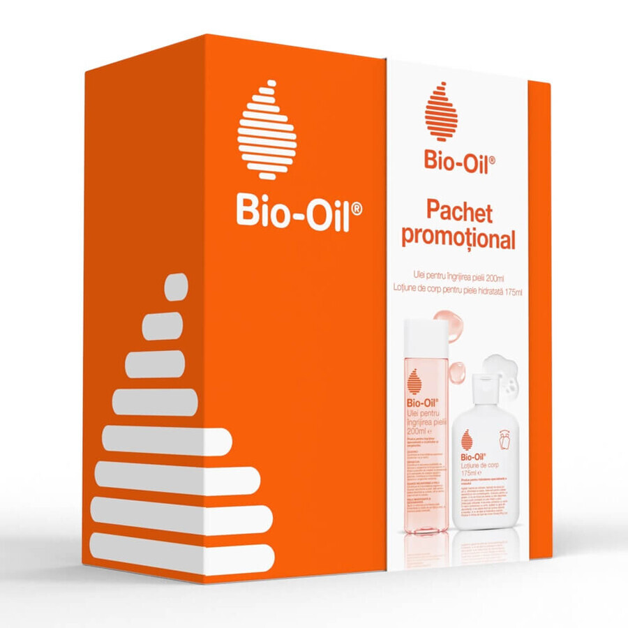 Skin Care Oil 200 ml + Body Lotion 175 ml, Bio Oil