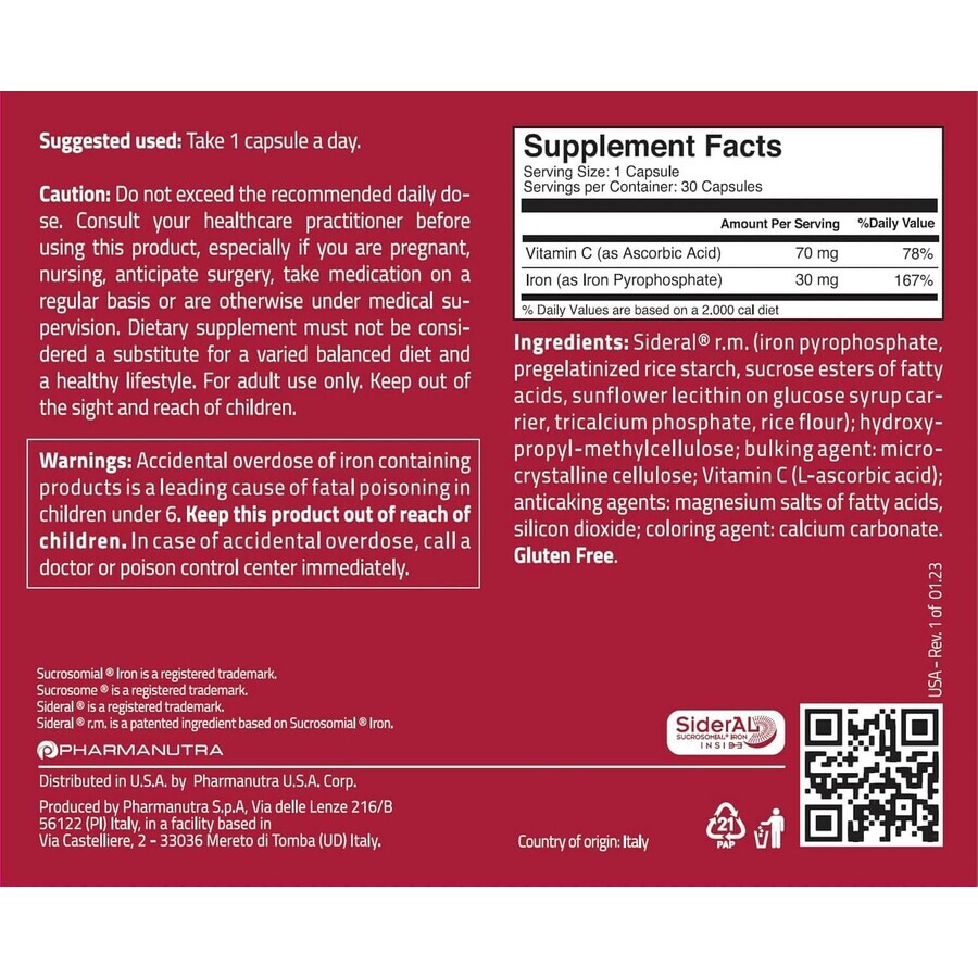 Sideral FORTE, 30 capsules, Zentiva